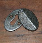 Wrought Iron Covered Escutcheon in a Dark Pewter Effect, Rustproof Finish VF76
